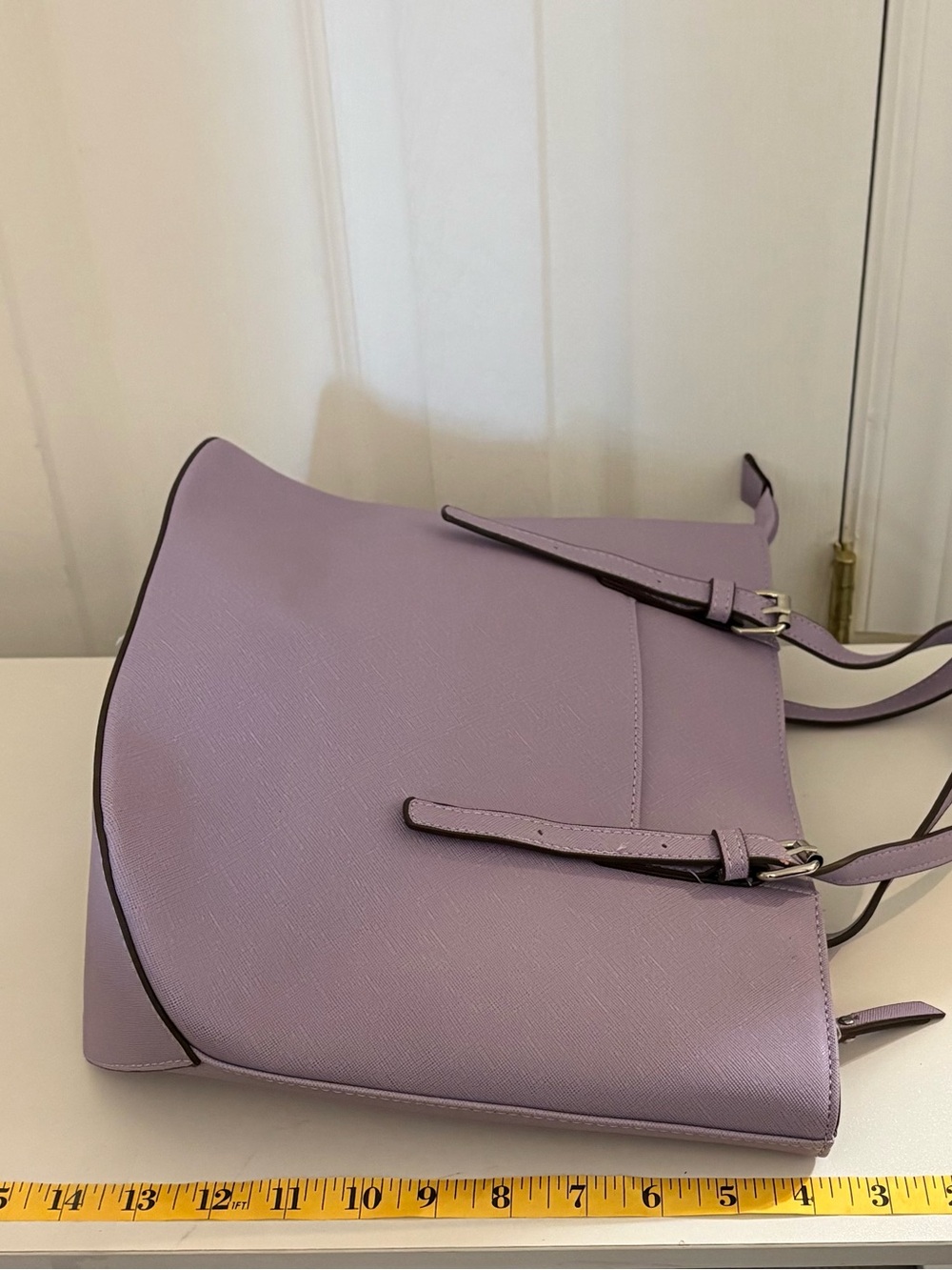 ANNE KLEIN, Lavender Tote Bag - Elegant Women's Shoulder Handbag - Picture 5 of 9
